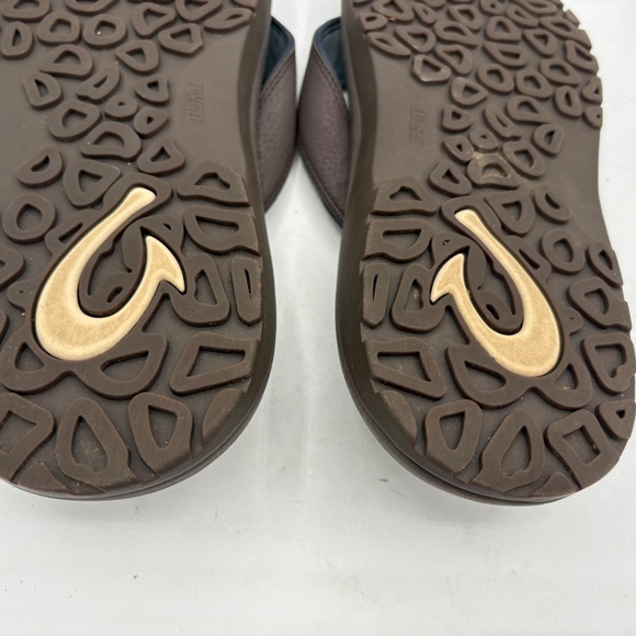 Olukai 'Ohana Makai Flip Flop Thong Slide Beach Sandal Dark Wood Mens Size 13 - Picture 5 of 6